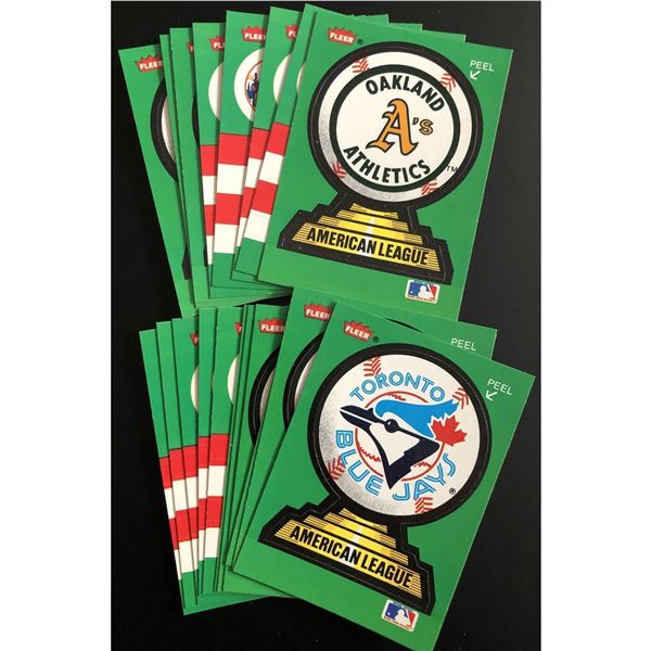 1988 FLEER BASEBALL LOGO STICKERS COLLECTION - 19 CARDS