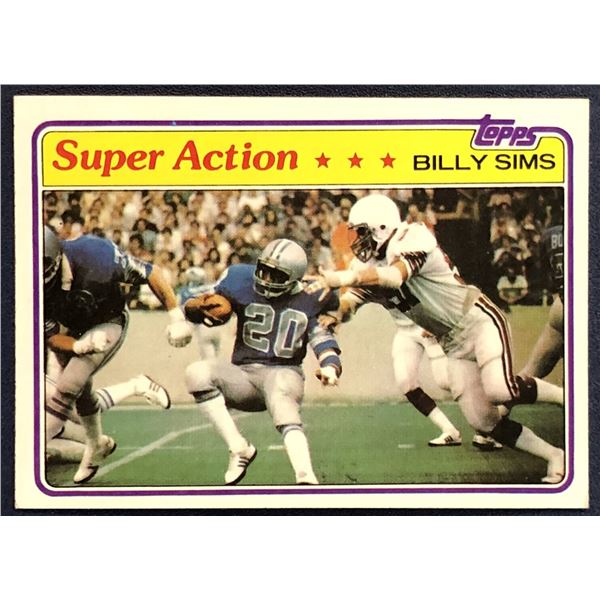 1981 TOPPS NFL BILLY SIMS ROOKIE CARD