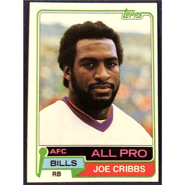 1981 TOPPS NFL JOE CRIBBS ROOKIE CARD