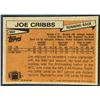 Image 2 : 1981 TOPPS NFL JOE CRIBBS ROOKIE CARD