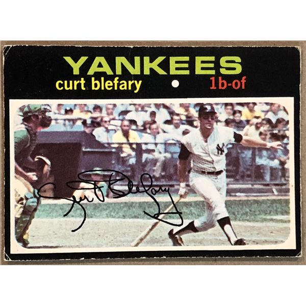 1971 O-PEE-CHEE CURT BLEFARY