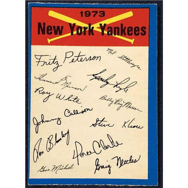1973 O-PEE-CHEE NEW YORK YANKEES