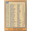 Image 2 : 1978 TOPPS OAKLAND A'S