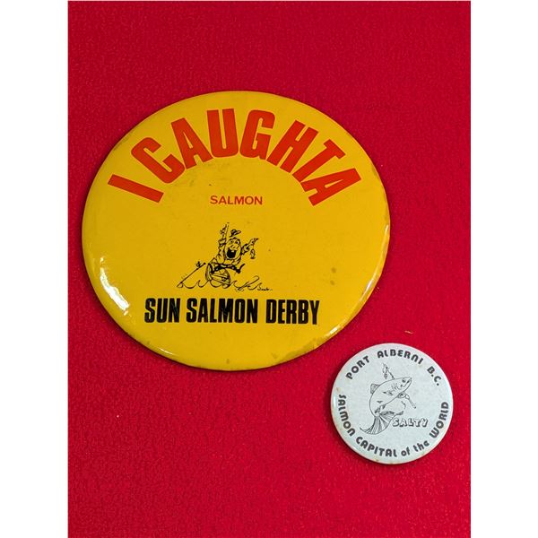 VINTAGE Salmon Derby & Port Alberni, B.C. Fishing Badges