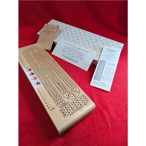 VINTAGE ACME CO. CRIBBAGE BOARD