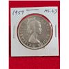 Image 2 : 1959 Canadian $1 Voyageur Silver Dollar.