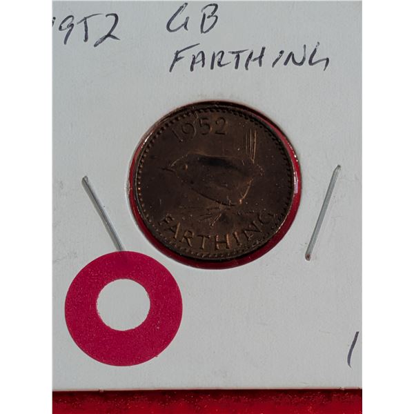 1952 Great Britain Farthing coin