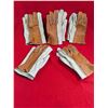 Image 1 : GREEN SAFETY SIZE 9 LEATHER GLOVES 5 pair