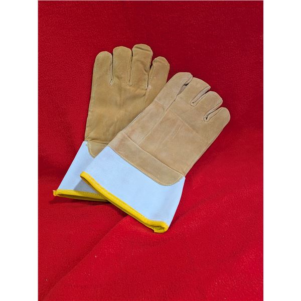 WELDING GLOVES(1-PAIR), stitched with Kevlar thread for durability.