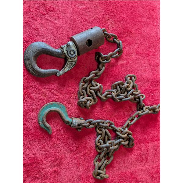 VINTAGE CROSBY SWIVEL HOOK & CHSIN