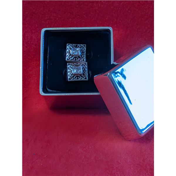 SILVER Studded CUFFLINKS