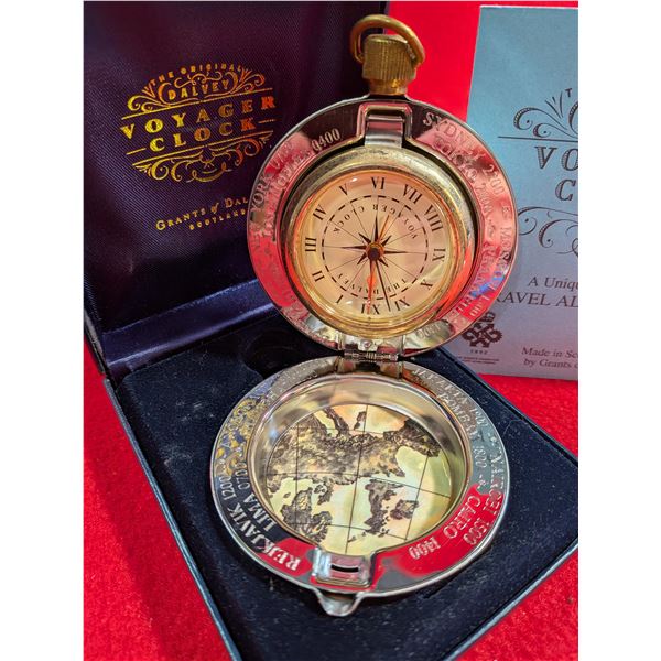 VINTAGE Dalvey Voyager Travel Alarm Clock.