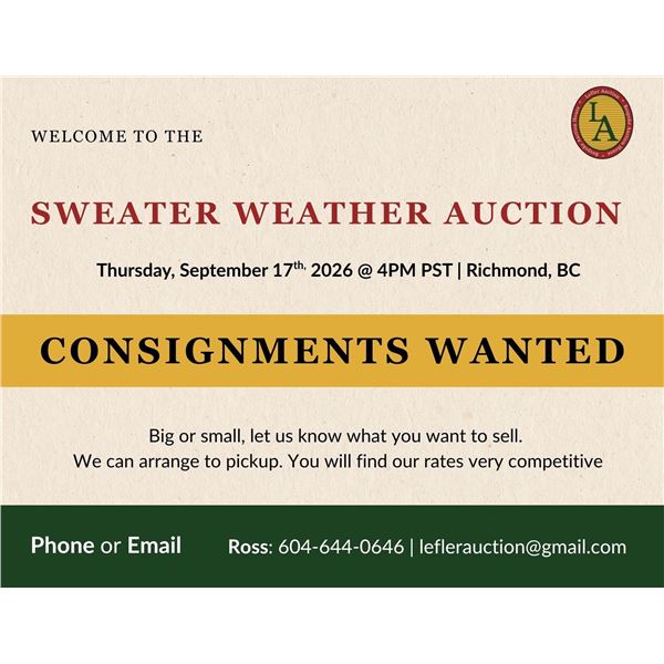 SWEATER WEATHER AUCTION