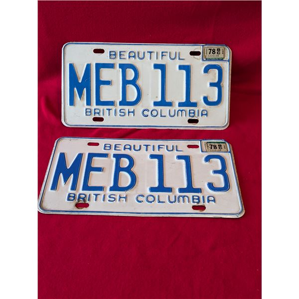 BC LICENSE PLATES
