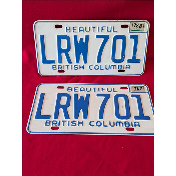 BC LICENSE PLATES