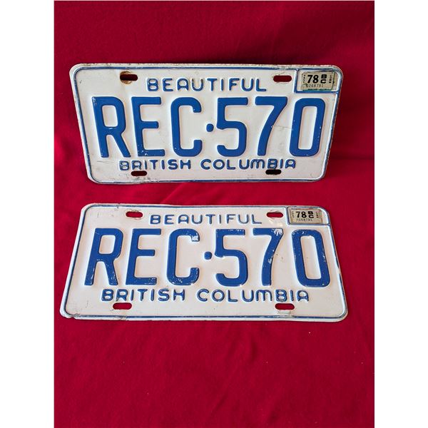 BC LICENSE PLATES