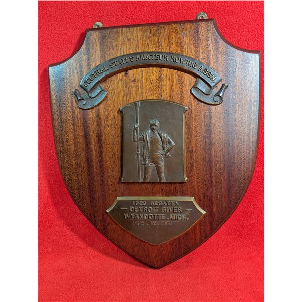 VINTAGE ROWING AWARD PLAQUE