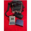 Image 1 : SHOULDER TRAVEL BAG, travel clock & Italian Sunglasses.