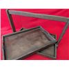 Image 2 : VINTAGE WOODEN TEA SERVICE TRAY SET & WICKER CHEST
