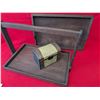 Image 5 : VINTAGE WOODEN TEA SERVICE TRAY SET & WICKER CHEST
