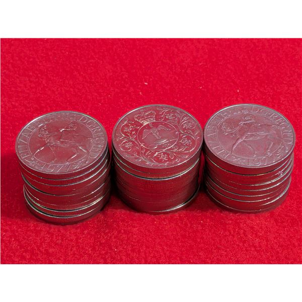 1977 QUEEN ELIZABETH ANNIVERSARY COINS
