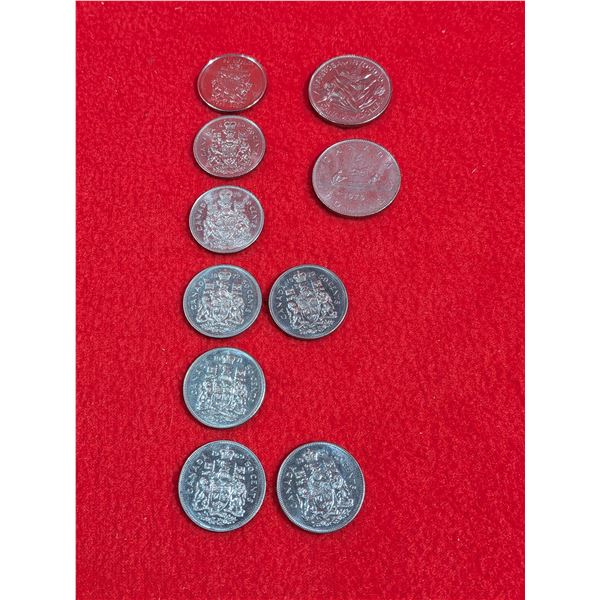 10 CANADIAN COINS