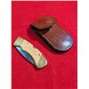 Image 1 : VINTAGE Folding, Bone Handle knife & leather case