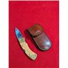 Image 3 : VINTAGE Folding, Bone Handle knife & leather case