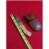 Image 4 : VINTAGE Folding, Bone Handle knife & leather case