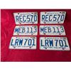 Image 2 : VINTAGE MATCHED LICENCE PLATES