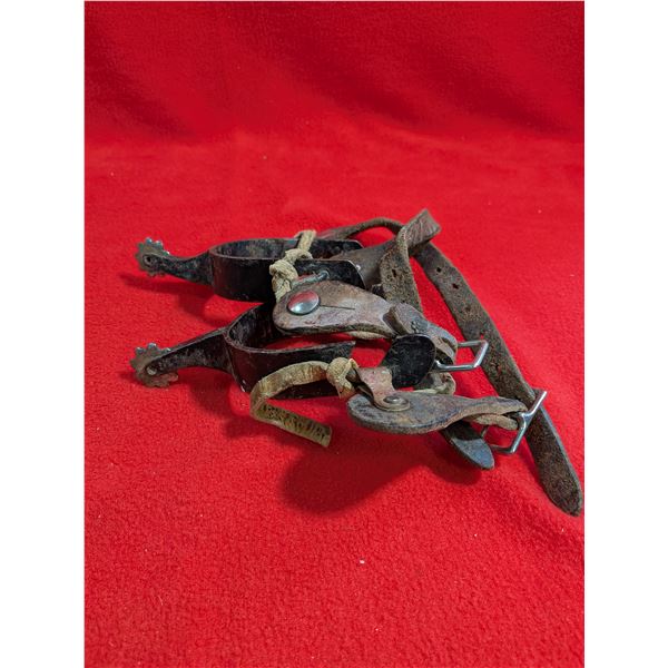 ANTIQUE BULL RIDER SPURS