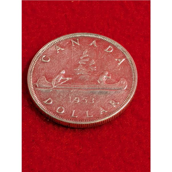 1953 Canadian "Voyageur" Silver Dollar.