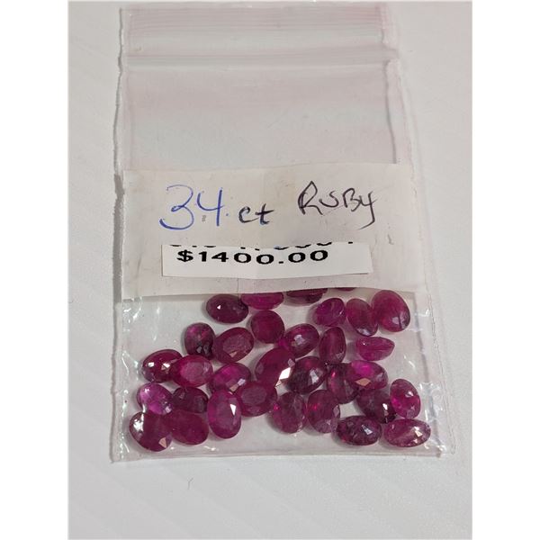 RED (34) RUBY Gemstones