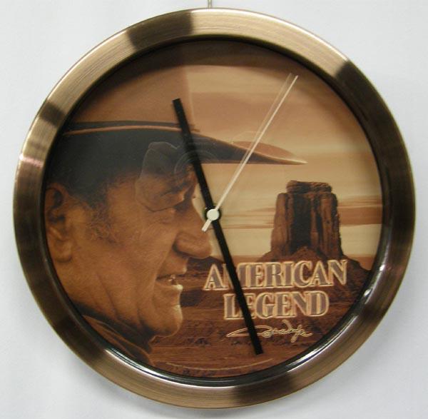 1 John Wayne Clock & 3 John Wayne Pictures