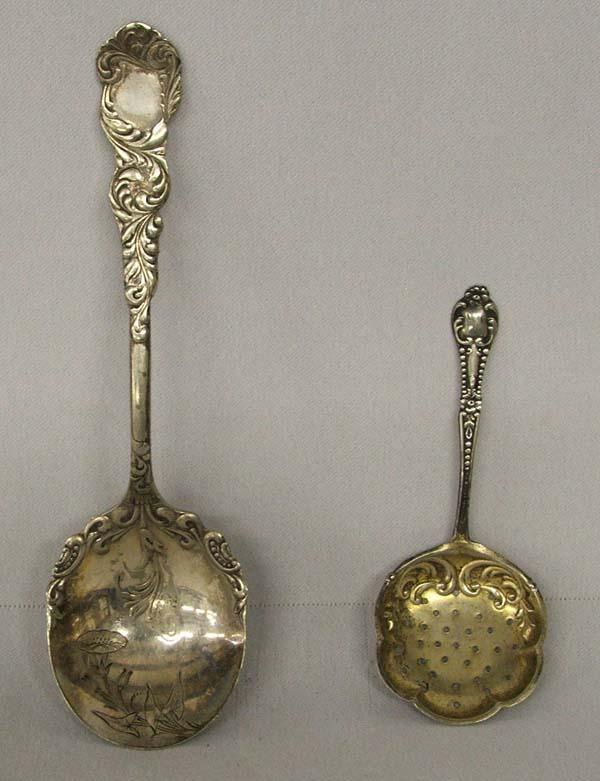 2 Antique Silver Spoons