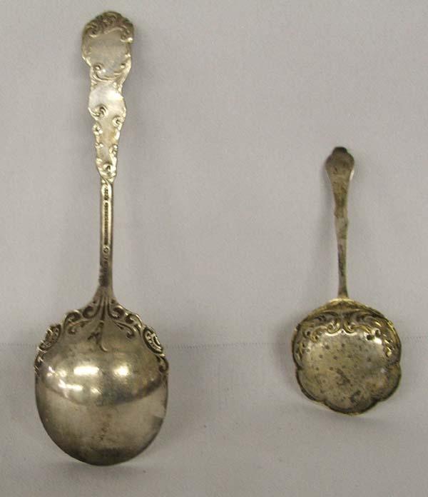 2 Antique Silver Spoons
