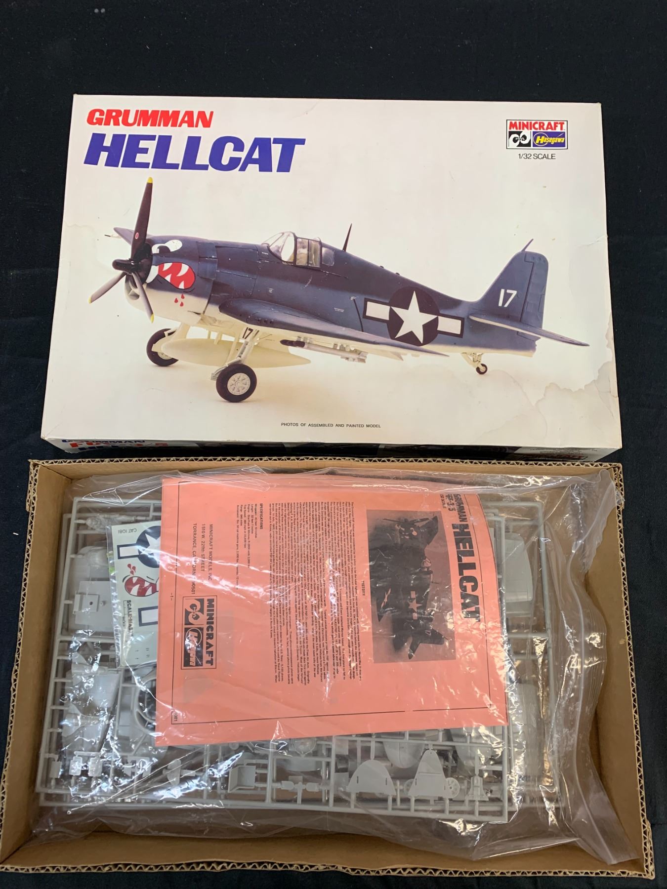 Hasegawa Minicraft Grumman Hellcat Model Kit 1/32 Scale #1081