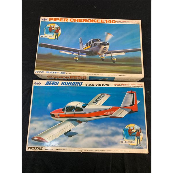Lot of 2 Japanese Model Kits Aero Subaru and Piper Cherokee 140