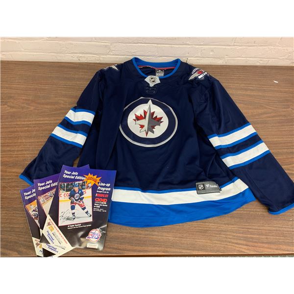 Winnipeg Jets 3XL Jersey and 3 Vintage Jets Special Edition Programs