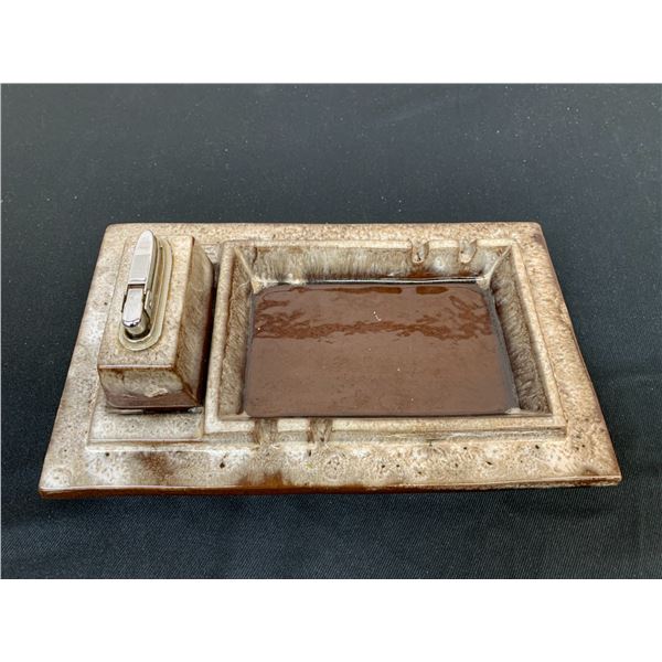 Evangeline Studio Pottery Ash Tray and Table Lighter
