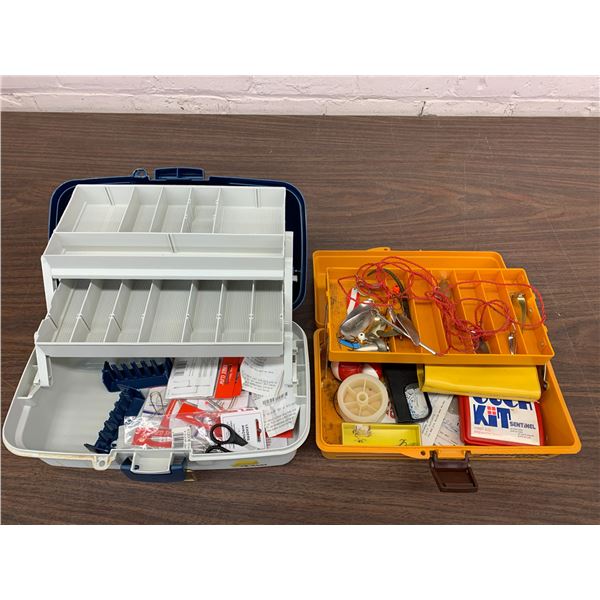2 Tackle Boxes Fishing Supplies, Hooks, Lures, Etc