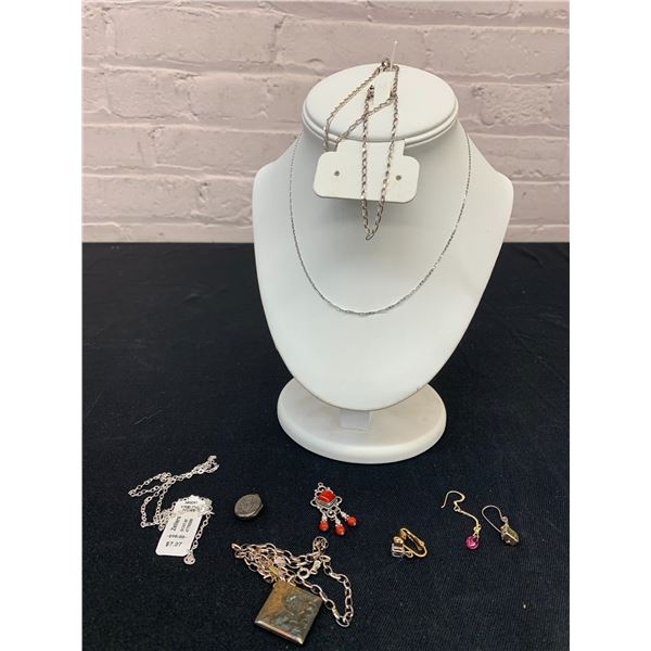Lot of Assorted Marked Sterling Pendants, Bracelets, etc
