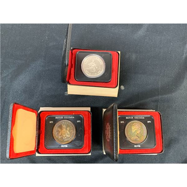 Lot of 3 Coins Canada Dollars, 2 50% Silver and 1 Nickel