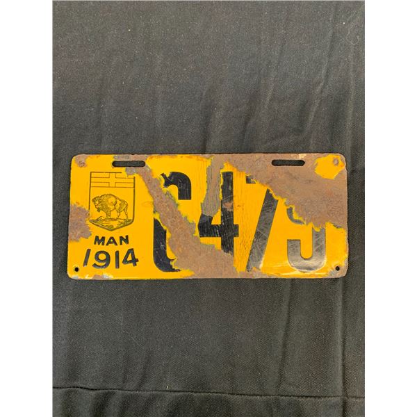 Manitoba 1914 License Plate