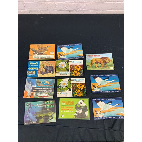 Lot of 11 Red Rose Tea Collector's Card Holder / Display Books Wildlife, Birds, Flowers, etc
