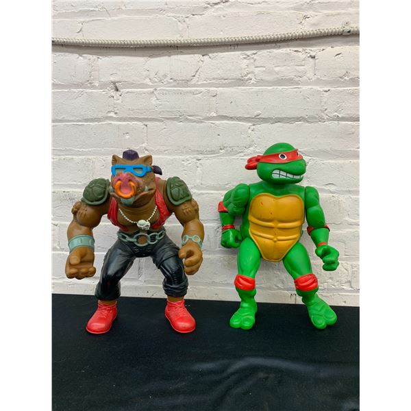 1989 and 1990 Mirage Studios TMNT Teenage Mutant Ninja Turtles Bebop and Raphael 13" Giant