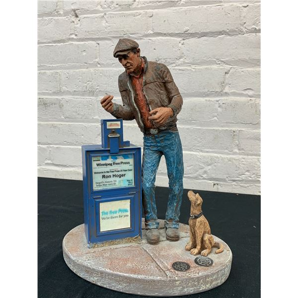 Michael Garman 2001 Polystone Resin Commemorate Winnipeg Free Press 25 Years Club Award