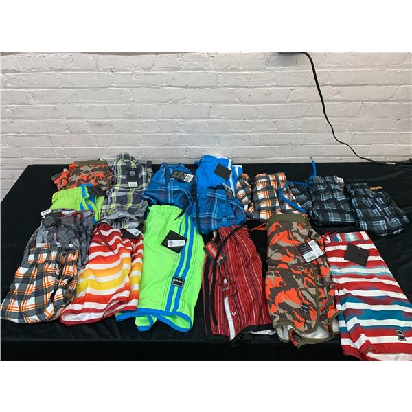 Lot of 16 Men's Swim Trunks w Tags