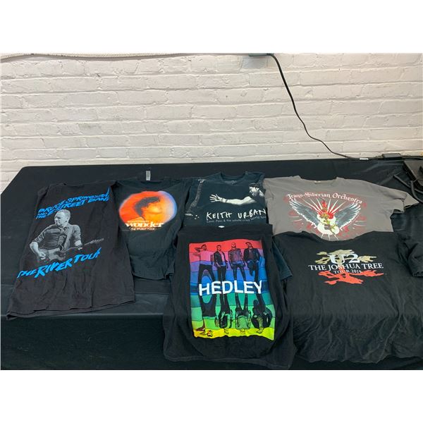 5 Concert T-Shirts U2, Hedley, Keith Urban, Bruce Springsteen, Etc