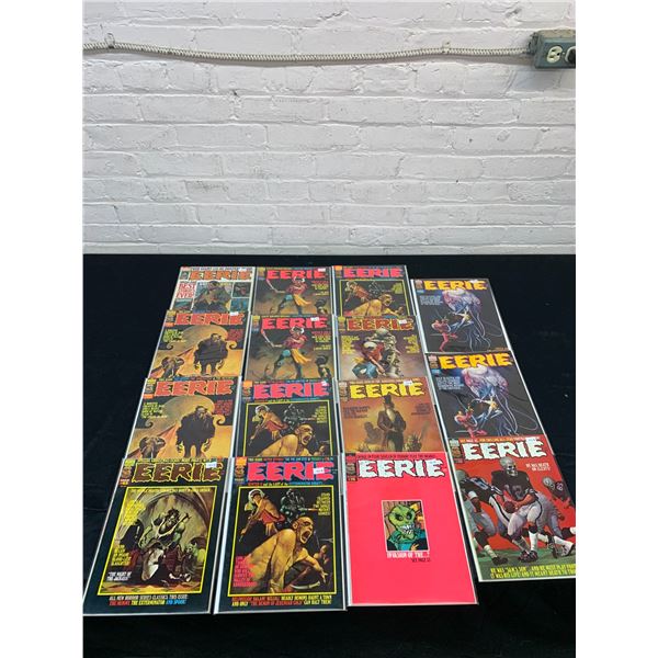 Lot of 15 EERIE Vintage Comics 1973, 75, 76